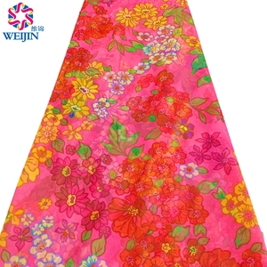 Weijin <strong>Factory</strong> Wholesale Custom Dyeing Design Satin <strong>Print</strong> Yarn Tulle <strong>Mesh</strong> Knit Fabric Casual Cloth Skirt Dress Household Clothes - Product Image 5