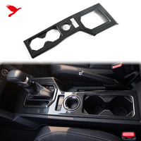 Pour Mitsubishi Triton L200 2024-2027, cadre de protection du levier de vitesses ABS, style carbone, 2 pièces, accessoires intérieurs de voiture