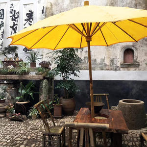 Paraguas de lona Retro de 2,5 metros para exteriores, posadas de estilo antiguo, casas de té, decoración de patio, paraguas de sombra hecho a mano - Product Image 4