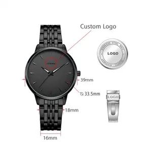 全黑男士手表发光手蒙特霍姆不锈钢表带简单手表男士手表计时手表