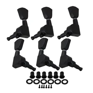 Black 3R3L Trapezoid Handle Tuners Keys Machine Heads Guitar Tuning Pegs For Acoustic Electric Guitar
