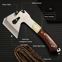 Hongrui gros personnalisé de haute qualité manche en bois hache, multi-usages extérieur Simple Camping tactique survie hache