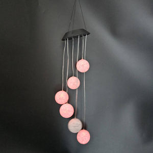 Offre Spéciale d'usine boule de cristal à énergie solaire carillon éolien changement de couleur LED lumière solaire Mobile décoration extérieure intérieur en plastique - Product Image 3
