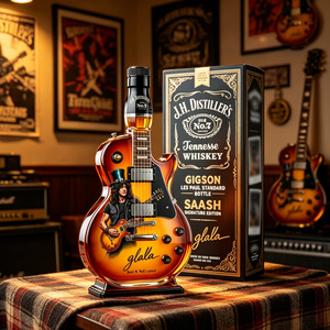 Decantador de Vidrio de Borosilicato con Forma de Guitarra Estilo Retro Rock, Botella Artística para Whisky y <span class=keywords><strong>Vino</strong></span> Tinto, Suministro Transfronterizo - Product Image 2