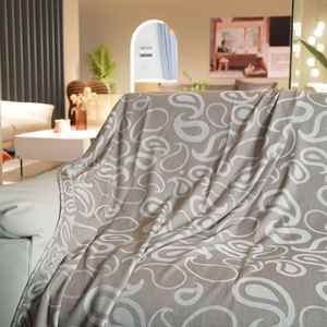 Couverture d'avion en polyester à armure jacquard, douce, confortable et de première classe, pour pièce de climatiseur, vente en gros - Product Image 5