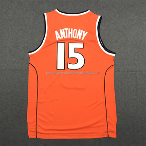 Camiseta de Baloncesto Universitaria de <span class=keywords><strong>Carmelo</strong></span> Anthony Naranja, Lista para Enviar, de la Mejor Calidad y Cosida - Product Image 1