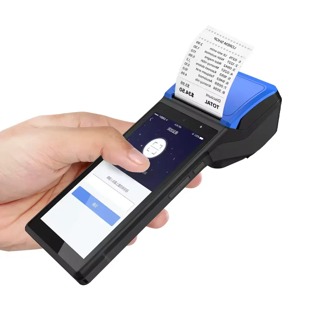 Factory price Android 13.0 Restaurant Handheld POS Terminal Mobile billing POS system with NFC Reader barcode scanner V510