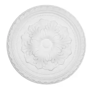 Rosa de teto decorativa barata, 18 polegadas, rosa de teto para teto, espuma decorativa, branca, eps/pu