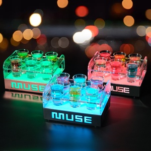Hộp đêm bắn kính chủ ánh sáng phát ra Diode dẫn bắn Khay kính Bar & rượu vang Acrylic chiếu sáng <span class=keywords><strong>Cocktail</strong></span> kính hiển thị đứng - Product Image 2