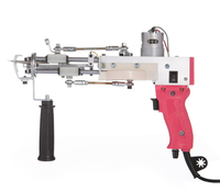 Machine à tapis manuelle 2 en 1 multicolores, coupe et boucle, AK-DUO, pistolet à tufting à poils courts avec capuchon d'engrenage, housse de protection
