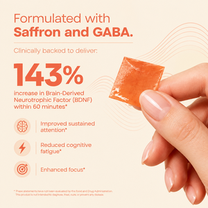 Tiras Orales HealthFood Unwind con GABA, Favorecen la Mejora de la Atención Sostenida y la Reducción de la Fatiga Cognitiva, Suplemento Dietético - Product Image 3