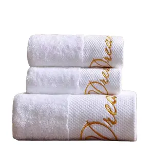 जैविक कपास स्नान तौलिया आरामदायक पर्यावरण अनुकूल नरम तौलिया अनुकूलित हाथ तौलिया