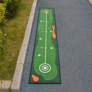 Premium interior/exterior verde Golf Putter práctica entrenador Mat fibra de poliamida 300x50cm para Golf Putting - Product Image 2