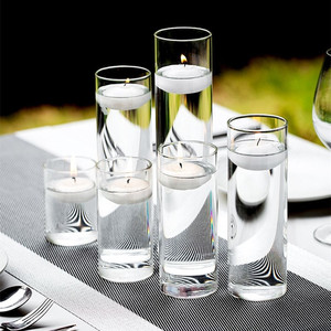 Tall Cylinder Crystal Floor Candle Holder Sand Wax Candles Container Flower Glass <b>Vase</b> Sand Candle <b>Vases</b> for Event Centerpiece - Product Image 4