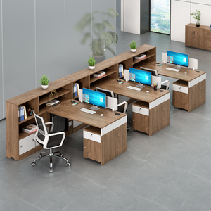 Bureau de direction moderne de luxe convertible et modulaire, extensible, avec panneaux, en bois, prix de gros - Product Image 1