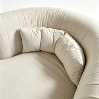 Fauteuil pivotant moderne blanc rembourré pour salon et hôtel