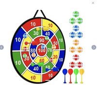 Jeu de fléchettes de 29 pouces, cible de fléchettes à balles collantes avec 12 balles et 4 compteurs de points, jeu sportif interactif parent-enfant