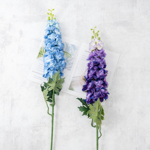Fleur artificielle Delphinium à tige unique lavande pour aménagement extérieur, arrangements floraux de banquet, présentoirs de magasin, décoration florale pour la maison - Product Image 4