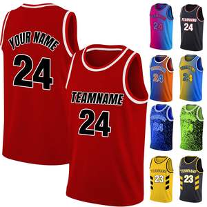 Conjuntos de Camisetas de Baloncesto de Malla de Poliéster, Diseño Personalizado Impreso al por Mayor, Ropa Deportiva, Camisetas de Baloncesto Transpirables de Talla Grande - Product Image 2