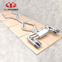 Échappement FUPOWER pour BMW X5M X6M F85 F86 2015-2019 4.4T, échappement cat-back, silencieux simple, acier inoxydable, tuyau d'échappement