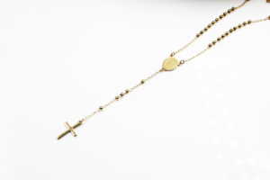 BMZ 2022 collier chapelet religieux de bonne qualité, <span class=keywords><strong>argent</strong></span> et or de 3mm - Product Image 3