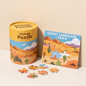 Customized Recycled Paper Tubes with Labels, Suitable for Packaging <b>Puzzles</b> and Toy Handicrafts. Multiple Designs Are Available. - Product Image 6