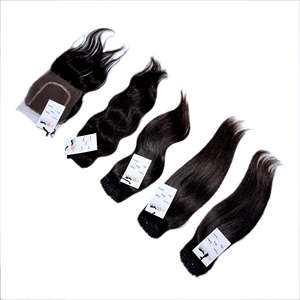 Extensiones de Cabello Humano Virgen de Templo Indio 100% Natural, con Cutícula Alineada de Alta Calidad - Product Image 1