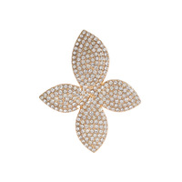Broche de trèfle à quatre feuilles haut de gamme de luxe broche de feuille de diamant sophistiquée pour Corsage des femmes accessoire polyvalent pour cadeau de fête