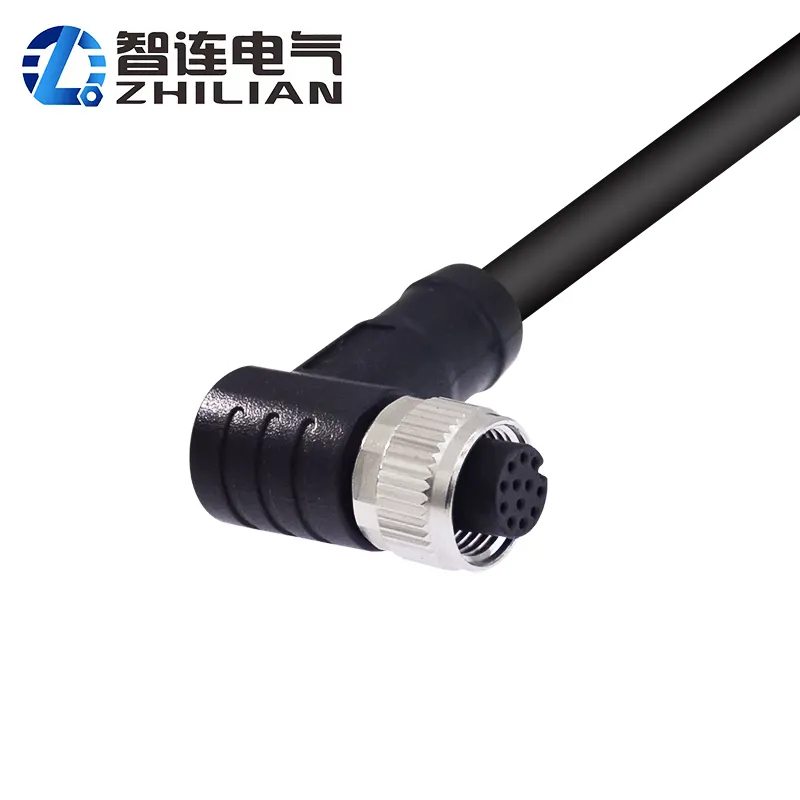 Cable M12 moldeado personalizado conector macho hembra 2 3 4 5 6 8 12 Sensor de 17 pines luz exterior Led impermeable Cable de aviación