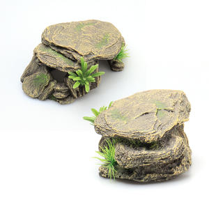 Reptile Hideout grotte tortue se prélasser plate-forme abri pour <span class=keywords><strong>l</strong></span>ézard barbu Dragons Reptile amphibien Terrarium - Product Image 4