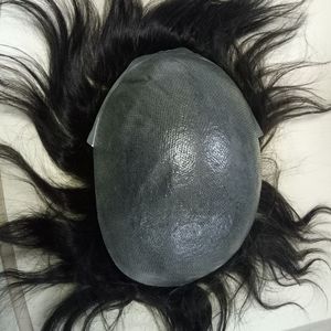 Toupee da <span class=keywords><strong>Uomo</strong></span> con Base Sottile Invisibile 6x8" in Capelli Umani Remy, Prezzo di Fabbrica - Product Image 5
