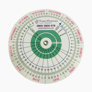 เครื่องคำนวณตารางการตั้งครรภ์แบบหมุน,เครื่องคำนวณการตั้งครรภ์ด้วยแผ่นดิสก์วันครบกำหนดทำจากพลาสติก
