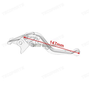 Levier de frein et d'embrayage court en aluminium CNC 3D pour moto Honda Yamaha Suzuki Kawasaki KTM Ducati <span class=keywords><strong>Triumph</strong></span> - Product Image 6