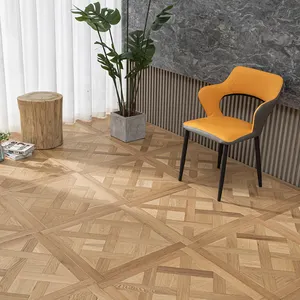 Diseño francés Versailles Panel de parquet Suelo de madera Chantilly Parquet estampado Cuadrado Azulejo de suelo de madera