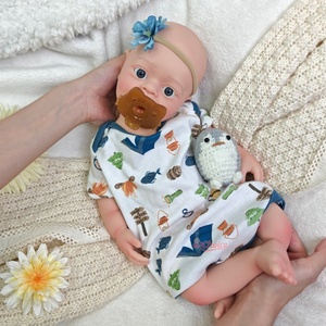 Muñeco de silicona de cuerpo completo de 45 cm para recién nacido, auténtico, con ojos preciosos, juguete suave, muñeco <span class=keywords><strong>Reborn</strong></span> con mejillas apretables para la ansiedad, venta al por mayor - Product Image 4