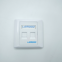 Placa de Red RJ45 de 4 Puertos Tipo 86, Placa de Pared de PC ABS con Impresión de Logotipo, Placa de Red de 4 Puertos Tipo 86