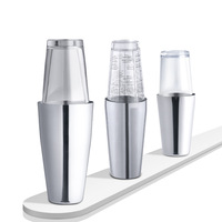 Shaker Boston pour cocktails en acier inoxydable 800 ml, outil de bar moderne et minimaliste pour la préparation de cocktails
