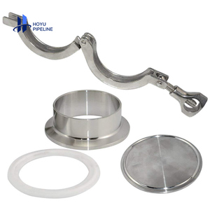 כיתה מזון 50.5 304 נירוסטה 316 סניטרית sanitary sus כבד תלתן מהיר tc צינור clamp צינור מהדק מתאים ברזל ריתוך + סט אטם סט - Product Image 5