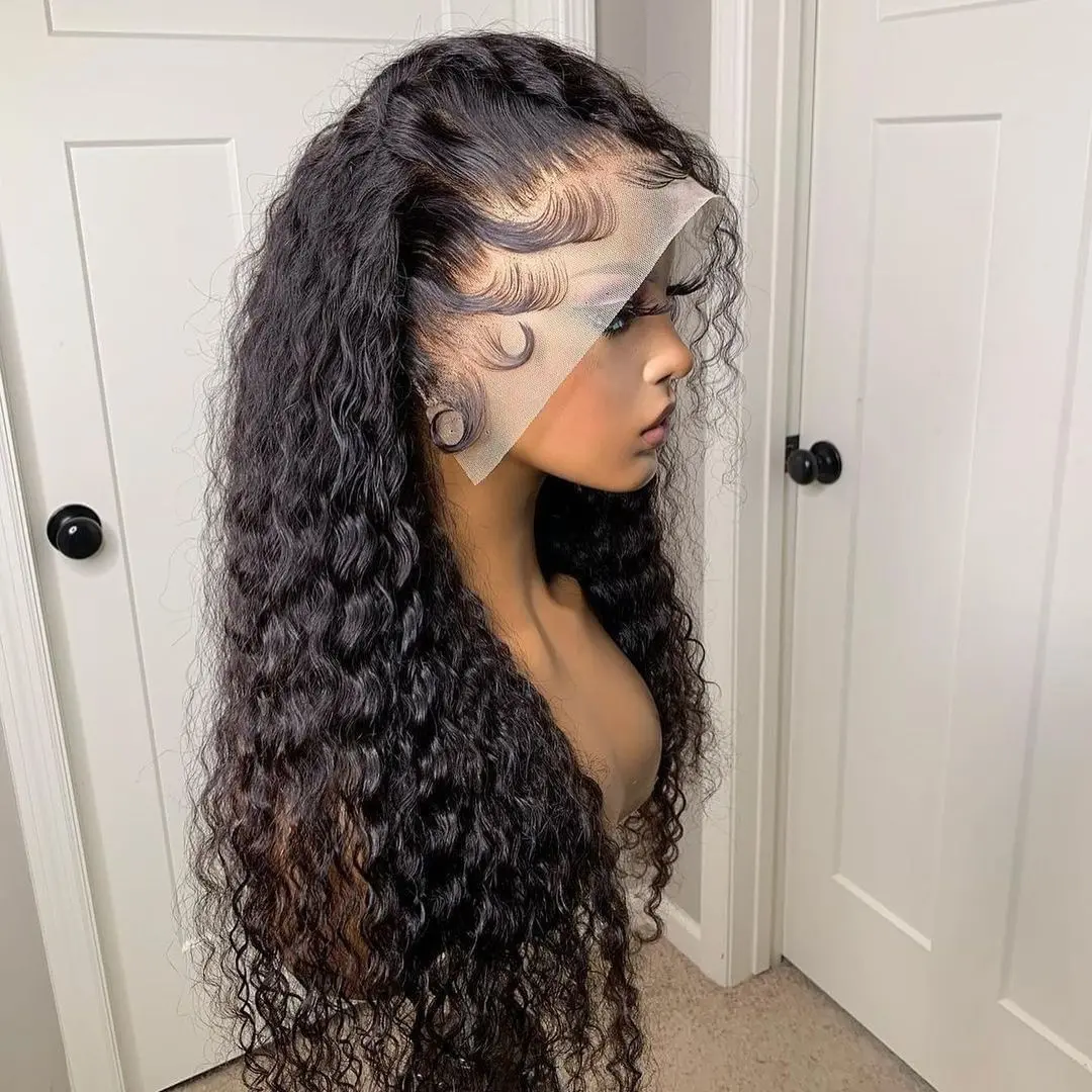 Virgin Human Hair Transparent Lace Front Wigs Pre Plucked Hd Curly 360 Lace Frontal Wig Hd Lace Wig Raw Hair Wholesale Vendor