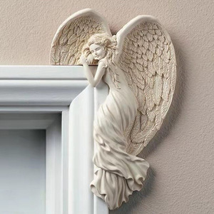 Scultura in Resina da Parete a Rilievo di <span class=keywords><strong>Angelo</strong></span> Dipinto a Mano, Modello Artistico Figurativo, Decorazione per la Casa Marca LEIXIN - Product Image 3