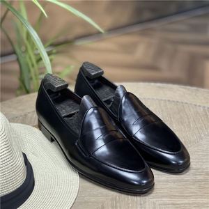 Mocassins britanniques de printemps pour hommes - Autres chaussures décontractées et habillées à bout carré, à lacets, pour affaires, antidérapantes, légères et respirantes - Product Image 6