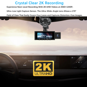 กล้องติดรถยนต์ 2K 3 ช่องทาง เลนส์คู่ WiFi พร้อม GPS และระบบมองเห็นในเวลากลางคืน - เครื่องบันทึกภาพอัจฉริยะสำหรับรถยนต์ กล่องดำ รับประกัน 1 ปี - Product Image 2