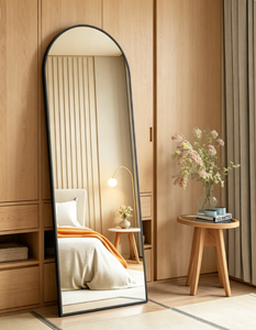 กระจกเงาแบบตั้งพื้นรุ่น Heavenly Mirror Model 30 ทรงโค้ง กระจกนิรภัยเต็มตัว กรอบอะลูมิเนียมอัลลอยด์ ดีไซน์ทันสมัย - Product Image 6