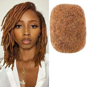 FYD nuovo morbido sciolto sottile Afro crespo a prezzi accessibili alla rinfusa 100% <span class=keywords><strong>capelli</strong></span> umani Color ramato per treccia Dreadlock - Product Image 6