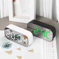 Horloge numérique électronique LED pour bureau, cuisine, extérieur, simple, avec radio, pour la décoration du salon et de la chambre
