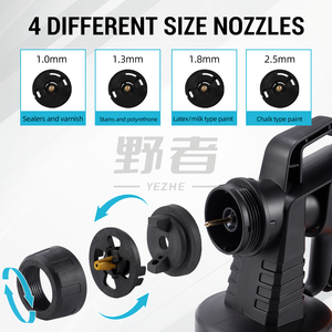 Pulvérisateur de peinture sans fil 21V, 4 buses, 3 modes de pulvérisation, réservoir de 800 ml pour la peinture de voitures, de meubles et d'armoires - Product Image 4