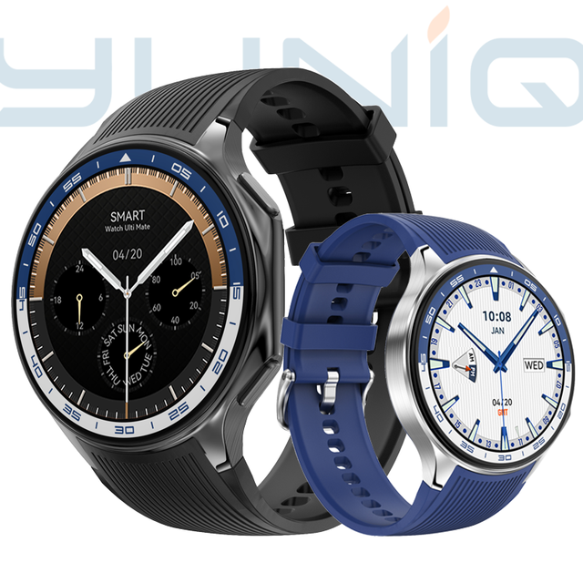 Yuniq 1.43" Amoled Screen Bt Call Photo Album Music Video Playback Record Compass Fashion Sports Smartwatch Dt Watch X