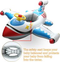 Bouée gonflable pour bébé en forme d'avion avec volant, siège flottant pour bébé