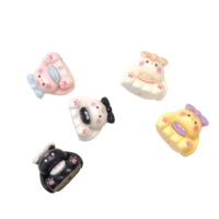 Perles en résine lapin mignon dessin animé Kawaii pour la fabrication de bijoux, chaînes de téléphone, porte-clés, décorations DIY, accessoires pour stylos perlés, mode