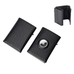 Vente en gros d'usine pour portefeuille antivol <span class=keywords><strong>Airtag</strong></span> en cuir, blocage RFID, <span class=keywords><strong>porte</strong></span>-cartes automatique en cuir véritable - Product Image 5